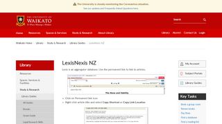 
                            11. LexisNexis NZ - The Library: University of Waikato