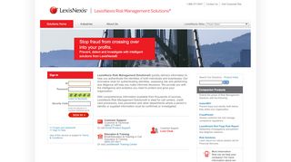 
                            8. LexisNexis Risk Management Solutions® - Sign In