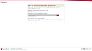 
                            5. LexisNexis® - Sign In to LexisNexis® via Athens or Your Institution