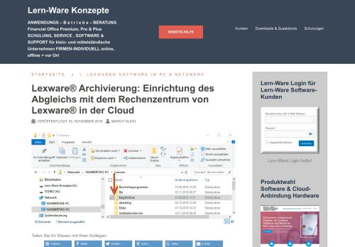 
                            4. Lexware Archivierung: Einrichtung des Abgleichs mit dem ... - Lern-Ware