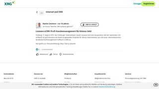 
                            8. Lexware eCRM: Profi-Kundenmanagement für kleines Geld ... - Xing