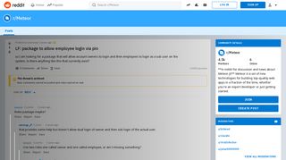 
                            5. LF: package to allow employee login via pin : Meteor - Reddit