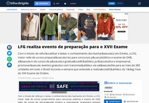 
                            9. LFG realiza evento de preparação para o XVII Exame - Folha Dirigida