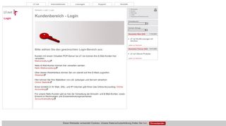 
                            11. LF.net :: Kundenbereich - Login :: Internet Service Provider in Stuttgart