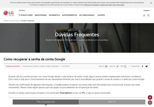
                            12. LG Ajuda e Solução de Problema: Como recuperar a senha da conta ...