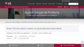 
                            3. LG Ajuda e Solução de Problema: [Smart TV] Como realizar o ...