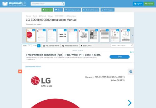 
                            13. LG ED05K000E00 INSTALLATION MANUAL Pdf Download.