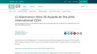 
                            12. LG Electronics Wins 35 Awards At The 2014 International ...