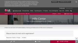 
                            8. LG Hilfe-Center: Warum kann ich mich nicht registrieren? | LG Österreich