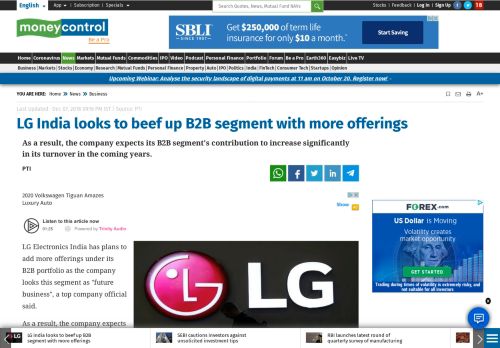 
                            11. LG India looks to beef up B2B segment with more offerings ...