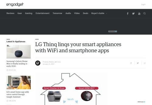 
                            12. LG Thinq linqs your smart appliances with WiFi and smartphone apps