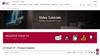 
                            2. LG Video Tutorials: LG Smart TV - Firmware Updates | LG U.S.A