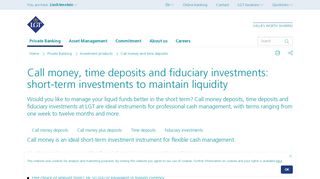 
                            12. LGT - call money, time deposits and fiduciary investments