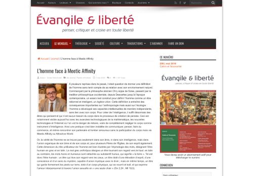 
                            9. L'homme face à Meetic Affinity – Évangile et Liberté