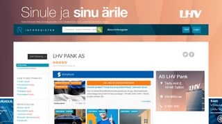 
                            11. LHV PANK AS - Overview @ Inforegister.ee