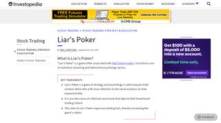 
                            10. Liar's Poker - Investopedia