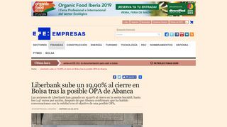 
                            10. Liberbank se dispara en Bolsa tras posible OPA de Abanca