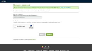 
                            8. Libero Mail - Recupero password