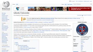 
                            13. Liberty University - Wikipedia