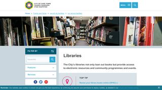 
                            1. Libraries - City of Cape Town