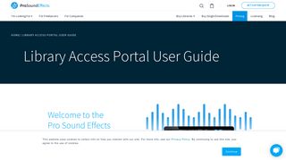 
                            8. Library Access Portal User Guide - Pro Sound Effects Library