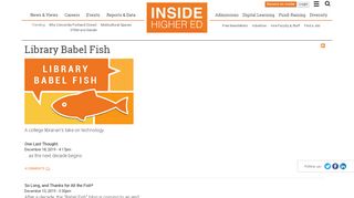 
                            13. Library Babel Fish | Blog U - Inside Higher Ed