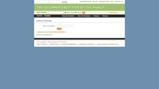
                            13. Library Card Login - The Columbia Gazetteer of the World