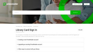 
                            1. Library Card Sign In – PressReader Care