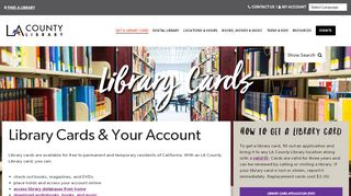 
                            13. Library cards page – LA County Library