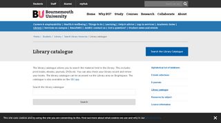 
                            4. Library catalogue | Bournemouth University