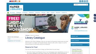 
                            3. Library Catalogue - Napier Libraries