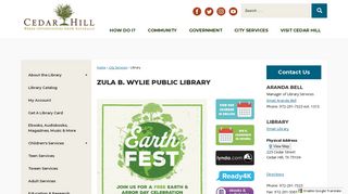 
                            11. Library | Cedar Hill, TX - Official Website
