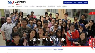 
                            4. Library Champion - Nanyang Polytechnic