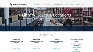 
                            4. Library hours and locations - Online Library | Maastricht University