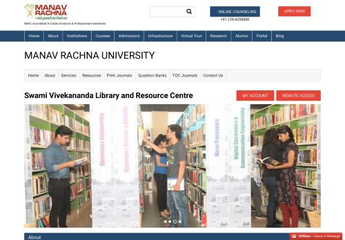 
                            2. Library - Manav Rachna Vidyanatariksha
