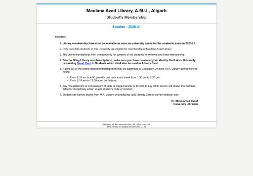 
                            6. Library Membership