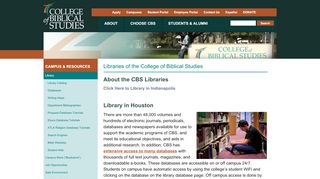 
                            12. Library of the College of Biblical Studies (CBS) | College of Biblical ...