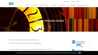 
                            6. Library opening hours | IMI Library