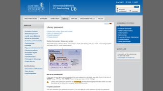 
                            2. Library password - UB Frankfurt