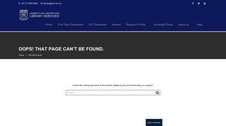 
                            2. Library Website - UWC Library