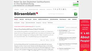 
                            4. Libreka GmbH schafft Umsatzbeteiligung ab / Neues ... - Börsenblatt