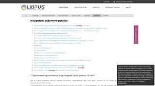 
                            11. LIBRUS Synergia™ » Dział FAQ || Librus.pl