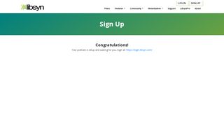 
                            3. libsyn - sign up