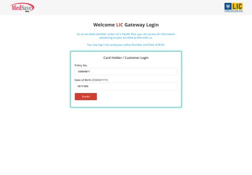 
                            2. LIC Login - MedSave