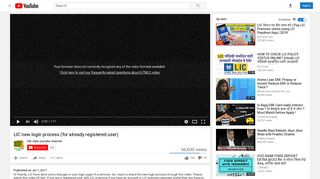 
                            4. LIC new login process (for already registered user) - YouTube