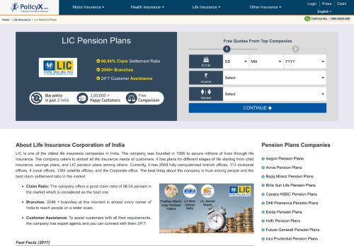 
                            6. LIC Pension Plan - Best LIC Retirement Plans Online in India 2018