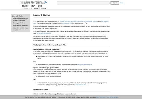 
                            9. Licence & Citation - The Human Protein Atlas