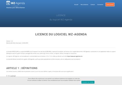 
                            4. Licence WZ-Agenda, Logiciel du secrétariat et de la permanence ...