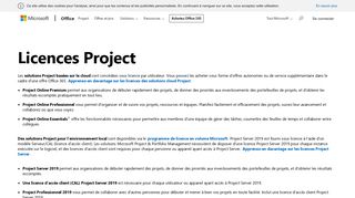 
                            7. Licences Project | Solutions en ligne et locales - Microsoft Office