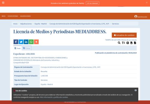 
                            13. Licencia de Medios y Periodistas MEDIADDRESS. | InfoPublic